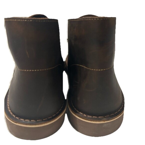 CLARKS Bushacre 2 Beeswax Mens 10.5M Ankle Boots Brown Leather Desert Chukka - Picture 5 of 10